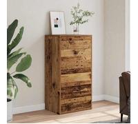 vidaXL Buffet 6 tiroirs Vieux bois 50x34x96 cm Bois d'ingénierie