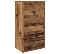 Vidaxl Buffet Avec 6 Tiroirs Vieux Bois 50x34x96 Cm Bois D'ingénierie Marron