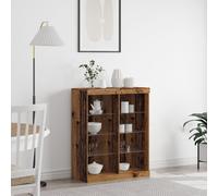 Vidaxl Buffet Avec Éclairage Led En Vieux Bois 41x37x100 Cm