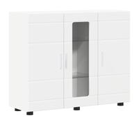 vidaXL Buffet avec étagère Blanc 55.5 x 29 x 100 cm Bois d'ingénierie, Organisateurs stylés, Meuble Moderne pour Salon, Solutions de Rangement, armoires contemporaines, idées Design minimalistes