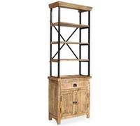 vidaXL Buffet avec Etagères en Bois de Manguier Massif Commode Décor Maison 244943 Brun G