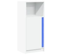 vidaXL Buffet avec LED Bois d'ingénierie blanc 42,5x34x100 cm