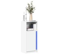 vidaXL Buffet avec LED Bois d'ingénierie blanc 42,5x34x100 cm