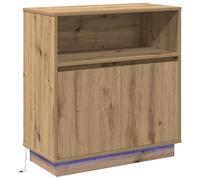 Buffet avec LED - vidaXL - Chêne Artisan - 71x34,5x75 cm - Bois d'ingénierie - Marron