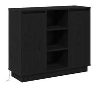 vidaXL Sideboard avec porte Chêne noir 90 x 32 x 75 cm Bois composite