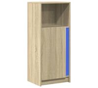 vidaXL Buffet 852154 avec LED – chêne sonoma 42,5x34x100 cm bois d'ingénierie – Marron G