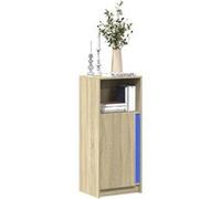 vidaXL Buffet 852154 avec LED – chêne sonoma 42,5x34x100 cm bois d'ingénierie – Marron G