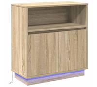 Buffet bas - vidaXL - Chêne Sonoma - Éclairage LED - Rangement fonctionnel - Contemporain