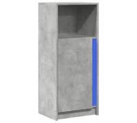 vidaXL Buffet avec LED Gris béton 42,5x34x100 cm Bois d'ingénierie, Meuble de Rangement, Meuble de Rangement Cuisine, Meuble de Rangement de Salon