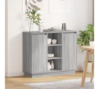 Vidaxl Buffet Avec Led Gris Sonoma 90x32x75 Cm Bois D'ingénierie Gris