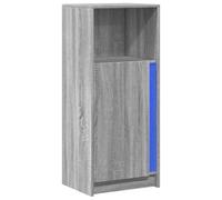 vidaXL Buffet avec LED Sonoma Gris 42,5x34x100 cm Bois d'ingénierie, Meuble de Rangement, Meuble de Rangement Cuisine, Meuble de Rangement de Salon