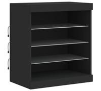 Vidaxl Buffet Avec Lumières Led Noir 60,5x37x67 Cm Multicolore