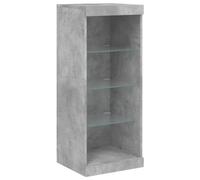 vidaXL Buffet avec Lumières LED, Armoire avec Éclairage, Meuble de Rangement, Organisateur de Salon Salle de Séjour, Moderne, Gris Béton