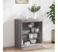 vidaXL Buffet avec lumières LED sonoma gris 60,5x37x67 cm