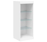 Vidaxl Buffet Avec Lumières Led Blanc 41x37x100 Cm Blanc