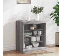 vidaXL Buffet avec Lumières LED, Armoire avec Éclairage, Meuble de Rangement, Organisateur de Salon Salle de Séjour, 836698