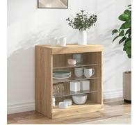Vidaxl Buffet Avec Lumières Led Chêne Sonoma 60,5x37x67 Cm Multicolore