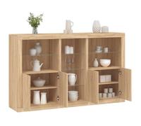 Vidaxl Buffet Avec Lumières Led Chêne Sonoma 162x37x100 Cm