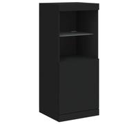 Buffet avec Lumières LED, Armoire Latérale de Rangement, Organisateur de Salon Salle de Séjour Maison Intérieur, Moderne, Noir