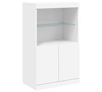 Vidaxl Buffet Avec Lumières Led Blanc 60,5x37x100 Cm Multicolore