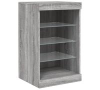 Vidaxl Buffet Avec Lumières Led Sonoma Gris 41x37x67 Cm Gris