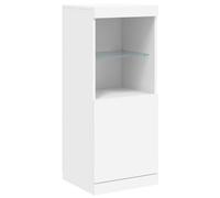 Vidaxl Buffet Avec Lumières Led Blanc 41x37x100 Cm Blanc