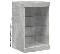vidaXL Buffet avec Lumières LED, Armoire Latérale de Rangement, Organisateur de Salon Salle de Séjour Maison Intérieur, Moderne, Gris Béton