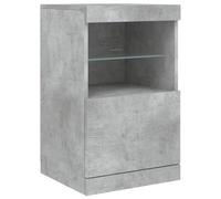 vidaXL Buffet avec Lumières LED, Armoire Latérale de Rangement, Organisateur de Salon Salle de Séjour Maison Intérieur, Moderne, Gris Béton