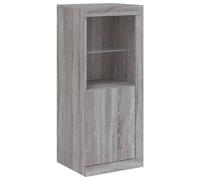 vidaXL Buffet avec Lumières LED, Armoire Latérale de Rangement, Organisateur de Salon Salle de Séjour Maison Intérieur, Moderne, Sonoma Gris