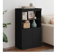 vidaXL Buffet avec Lumières LED, Armoire Latérale de Rangement, Organisateur de Salon Salle de Séjour Maison Intérieur, 836666