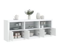 Vidaxl Buffet Avec Lumières Led Blanc 181,5x37x67 Cm Multicolore