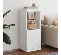 Vidaxl Buffet Avec Lumières Led Blanc 41x37x100 Cm Blanc