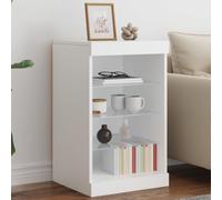 Vidaxl Buffet Avec Lumières Led Blanc 41x37x67 Cm Blanc