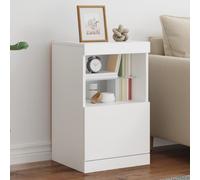 Vidaxl Buffet Avec Lumières Led Blanc 41x37x67 Cm Blanc