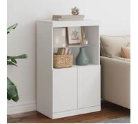 vidaXL Buffet avec lumières LED blanc 60,5x37x100 cm 836665