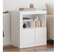 vidaXL Buffet avec lumières LED blanc 60,5x37x67 cm 836616