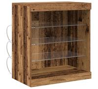 vidaXL Buffet avec lumières LED Bois Ancien 60,5x37x67 cm