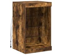 vidaXL Buffet moderne avec lumières LED – Armoire latérale de rangement, chêne fumé
