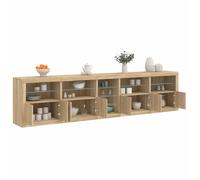 Buffet avec lumières LED chêne sonoma 283x37x67 cm