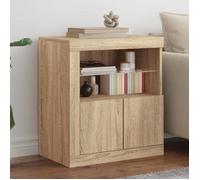 vidaXL Buffet avec lumières LED chêne sonoma 60,5x37x67 cm 836618