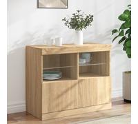 Vidaxl Buffet Avec Lumières Led Chêne Sonoma 81x37x67 Cm