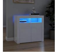 vidaXL Buffet avec Lumières LED, Meuble de Rangement, Armoire de Rangement, Organisateur de Salon Salle de Séjour Intérieur, 804334