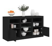 vidaXL Buffet de rangement avec lumières LED Noir 123x37x67 cm