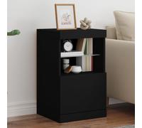 Vidaxl Buffet Avec Lumières Led Noir 41x37x67 Cm Noir