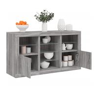 Vidaxl Buffet Avec Lumières Led Sonoma Gris 123x37x67 Cm Gris