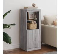 vidaXL Buffet avec Lumières LED, Armoire Latérale de Rangement, Organisateur de Salon Salle de Séjour Maison Intérieur, Moderne, Sonoma Gris
