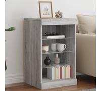 vidaXL Buffet avec Lumières LED, Armoire Latérale de Rangement, Organisateur de Salon Salle de Séjour Maison Intérieur, Moderne, Sonoma Gris