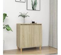 vidaXL Buffet avec pieds en bois Chêne sonoma 60x35x70 cm Aggloméré