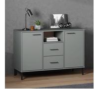 vidaXL Buffet avec Pieds en Métal, Armoire Latérale avec Compartiments et Tiroirs, Meuble de Rangement Salon, Industriel, 351019