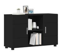 vidaXL Buffet avec porte 88,5x30,5x55,5 cm – Bois d'ingénierie, rangement pratique – Noir